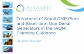 Ben Marner - AQC -  Treatment of Small CHP Plant and Short-term Use Diesel Generators in the IAQM Planning Guidance