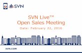 SVN Live™ Open Sales Call 02-22-2016