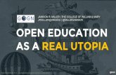 Open Eduction as a Real Utopia