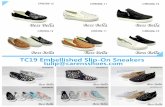 TC19 Embellished Slip-On Sneakers