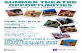 Summer Theater Opportunities Flyer 11X17