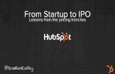 From Startup to IPO: Lessons from the pricing trenches - Brad Coffey of HubSpot
