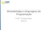 Metodologia e Linguagem de Programação - 2015.2 - Aula 21