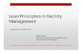 Lean Principles in Facility Management