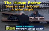 The Human Factor in Disaster Risk Reduction