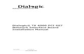 Dialogic® TX 4000 PCI SS7 Network Interface Board Installation ...