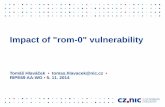 Impact of "rom-0" vulnerability