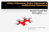 Policy alignment and policy coherence