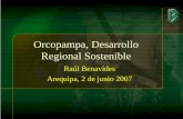 Orcopampa, desarrollo regional sostenible