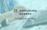 12 common mistakes in business writing
