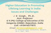 Higher education and lifelong learning in india   dr j d singh