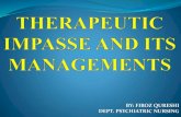 Therapeutic impasse and its managements