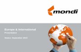 Mondi E&I company presentation September 2015