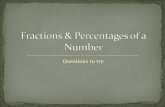 Fractions & Percentages Of A Number   For Web