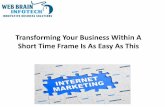 Transforming Your Business Within A Short Time Frame - Web Brain InfoTech
