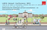 New ways of delivering public consultation - LARIA conference presentation 2015