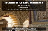 Islamic legal maxims (Al-Karkhi - Hanafi - English) || Australian Islamic Library -