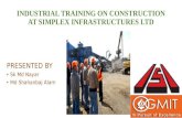 Industrial Training On Construction At Simplex Infrastructures Ltd