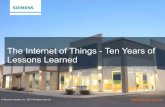 IBCon Internet of Things: Ten Years of Lessons Learned