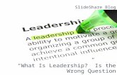 "What is leadership" is the wrong question