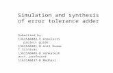 Simulation and synthesis of error tolerance adder