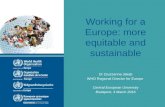 Working for Europe: more equitable and sustainable