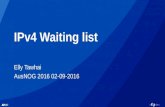 APNIC IPv4 Waiting list - AusNOG 2016