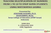 Teaching multiplication of numbers from 1 to 10 stkip surya students using matematika gasing slide iicma2013.josephine+sulis