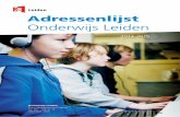 Adressenlijst Onderwijs Leiden