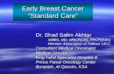 Standard care for breast cancer medical therapy