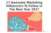 17 awesome marketing influencers to follow in 2017
