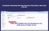 Computer showing file not found in pen drive 1844-798-3801