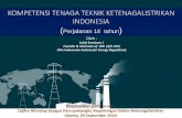 KOMPETENSI TENAGA TEKNIK KETENAGALISTRIKAN INDONESIA