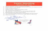 Tuesday Team Meeting Notes - December 6th 2016