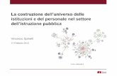 V. Spinelli, La costruzione dell’universo delle istituzioni e del personale nel settore dell’istruzione pubblica
