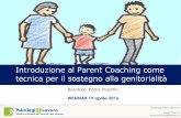 Introduzione al Parent Coaching come tecnica per il sostegno alla genitorialità
