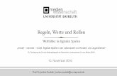 Prof. Dr. Jochen Koubek: Regeln, Werte und Rollen