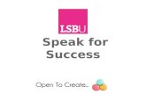 London South Bank HSBC Speak for Success programme day 4