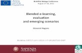 Blended e-learning, evaluation and emerging scenarios