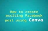 How to Creat Exciting Facebook Image Post Using Canva - for Beginners
