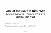 Toomas Laatsit - local technical knowledge to global market