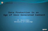 Data Protection in an Age of User-Generated Content (WYNG-Hatton Lecture 2016)