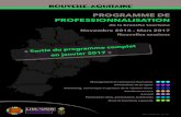 Programme intermédiaire de professionnalisation novembre 2016 - mars 2017