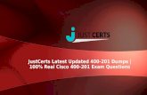 JustCerts Latest Updated 400-201 Dumps - 100% Real Cisco 400-201 Exam Questions