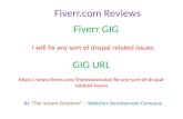 Fiverr reviews - Fiverr GIG- i'll fix any sort of drupal related issues