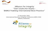 Alliance for Integrity “Dari Usaha Ke Usaha - DUKU Training ...