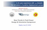 A 20-year experience with LMS Amesim: the simulation of positive displacement pumps