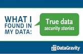 What I found in my data: True data security stories