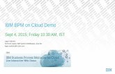 IBM BPM On Cloud demo Sept 4 2015