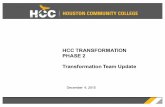 HCC Transformation Phase 2 Transformation Team Update